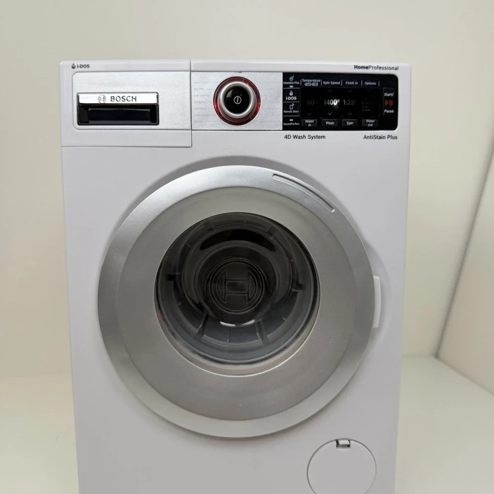 Theo Klein 9213 Bosch Toy Washing Machine Tested Works w/ Box Lights Sound